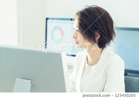 使用數位轉型工具的女商人 125430205