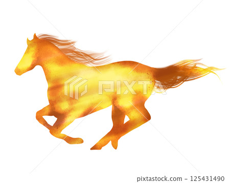 Illustration of the year of the horse 125431490