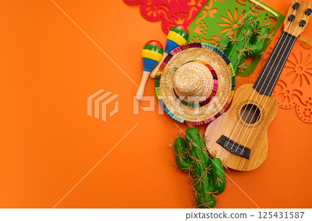 Cinco de mayo carnival concept. Festive Mexican Vibes 125431587