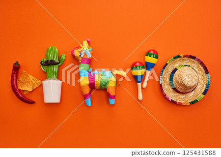 Cinco de mayo carnival concept. Fiesta Vibrance 125431588