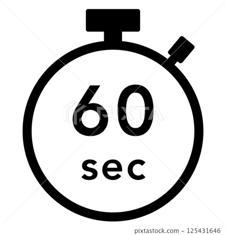 60 second stopwatch icon 125431646