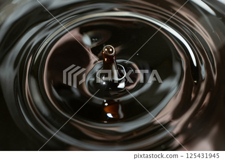 Shiny Drop of Dark Soy Sauce Macro Shot Shiny Drop of Dark Soy Sauce Macro Shot 125431945