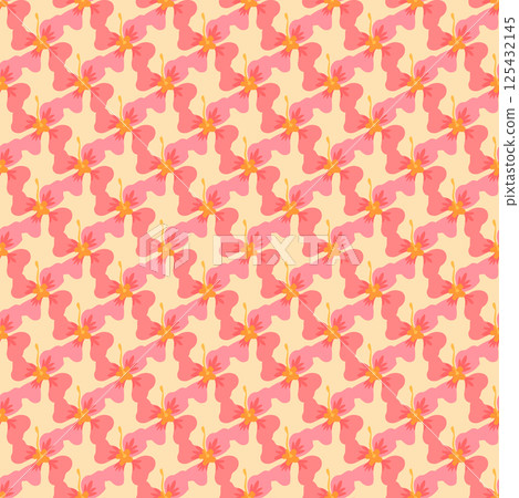 Hibiscus Florals In Mirror Layout 125432145