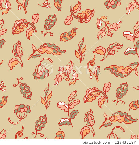 Warm Autumn Leaves Scatter Pattern Warm Autumn Leaves Scatter Pattern 125432187