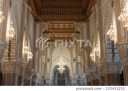 Interior of Hassan II Mosque. Casablanca.  Morocco. 125433252