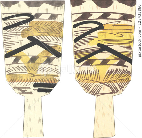 Hagoita, a traditional Japanese toy Hagoita, a traditional Japanese toy 125433860
