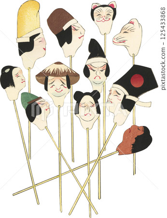 Japanese local toy: Neck doll Japanese local toy: Neck doll 125433868