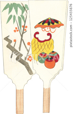 Hagoita, a traditional Japanese toy 125433876