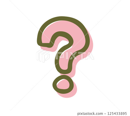 Hand-drawn icon illustration of emotion (question mark) Hand-drawn icon illustration of emotion (question mark) 125433895