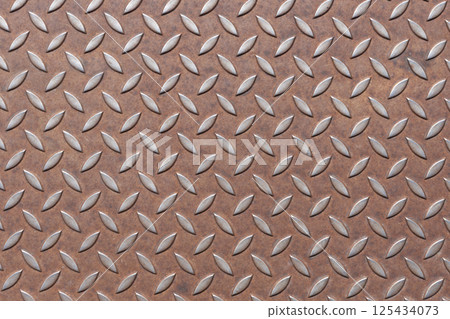 Rust Colored Diamond Plate Steel Texture 125434073