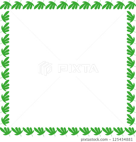 Spring colorful frame template. Leaf elements decoration. Easter border with empty space Spring colorful frame template. Leaf elements decoration. Easter border with empty space 125434881
