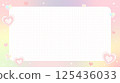 柔和的色彩漸層背景和心形框架 125436033