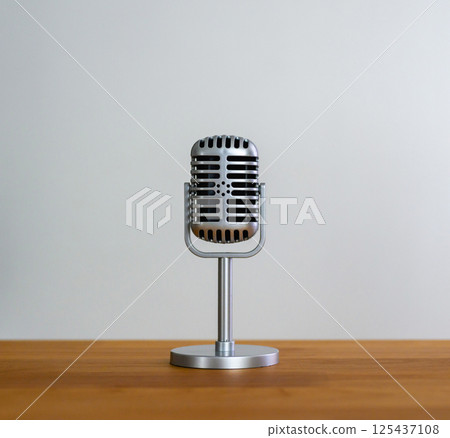 Microphone on desk Microphone on desk 125437108