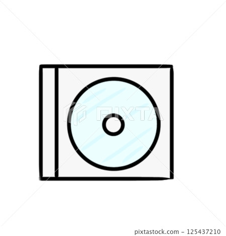 簡單的CD光碟插圖 125437210