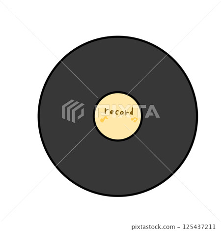 Simple record white background illustration 125437211