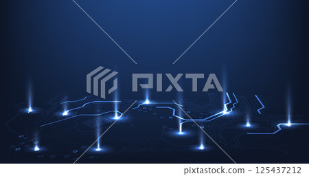Technology hi-tech connection background concept. 125437212