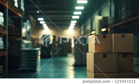 Logistics warehouse cardboard 02 125437215
