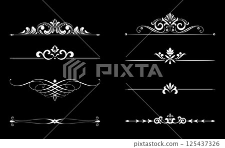 Vintage set. Floral elements for design monograms, invitations, frames, menus and labels. Graphic design of the website, cafes, boutiques, hotels, wedding invitations. Vintage set. Floral elements for design monograms, invitations, frames, menus and labels. Graphic design of the website, cafes, boutiques, hotels, wedding invitations. 125437326