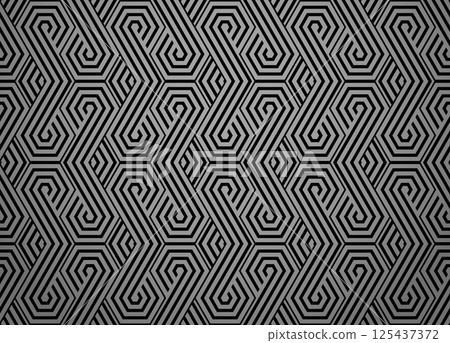 Abstract geometric pattern with stripes, lines. Seamless vector background. Gray and black ornament. Simple lattice graphic design Abstract geometric pattern with stripes, lines. Seamless vector background. Gray and black ornament. Simple lattice graphic design 125437372