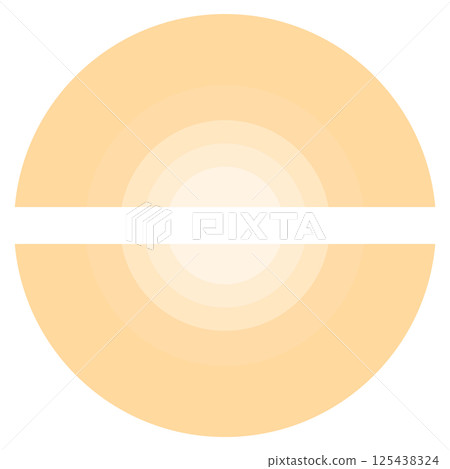 Yellow record-like circular pattern 125438324