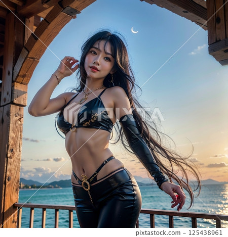 Training against the backdrop of a beautiful sunset! 125438961