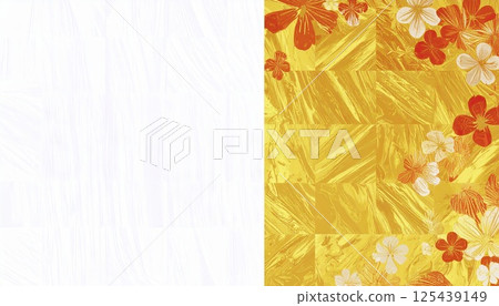 《AI圖像》白色和紙上的金色日式圖案背景素材 《AI圖像》白色和紙上的金色日式圖案背景素材 125439149