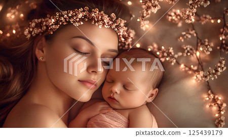 Mothers Day. Mothers and Pregnant Womens Day. AI generated. Mothers Day. Mothers and Pregnant Womens Day. AI generated. 125439179