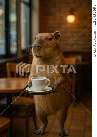 Capybara Barista: Cozy Coffee Break 125439695
