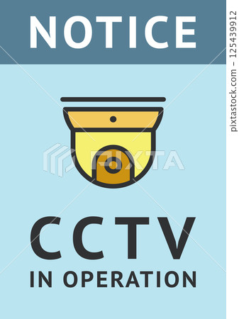 CCTV banner, video surveillance, security camera 125439912