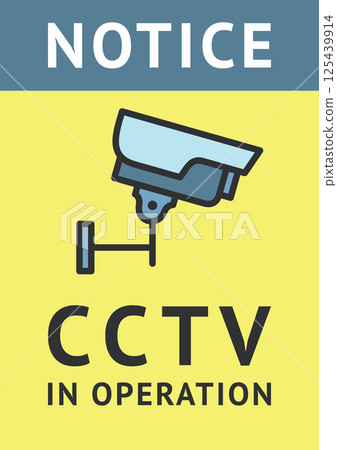 CCTV banner, video surveillance, security camera 125439914