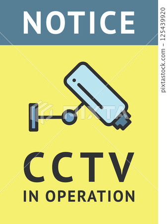 CCTV banner, video surveillance, security camera 125439920