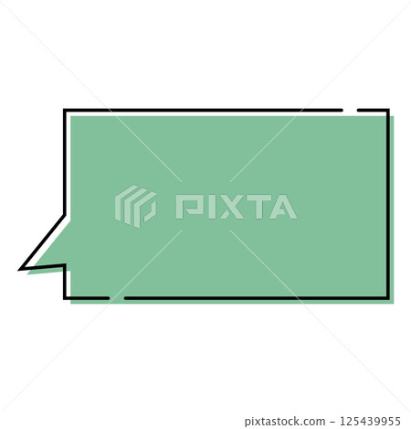 Simple speech bubble illustration, horizontal, square 125439955