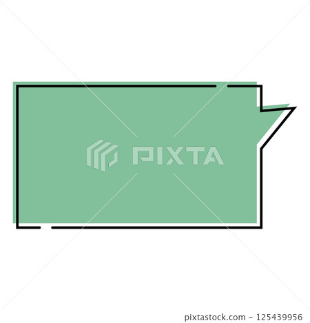 Simple speech bubble illustration, horizontal, square Simple speech bubble illustration, horizontal, square 125439956