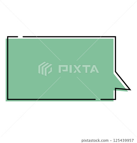 Simple speech bubble illustration, horizontal, square 125439957