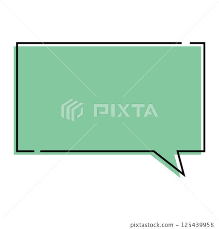 Simple speech bubble illustration, horizontal, square 125439958