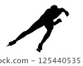 speedup male athlete at speed skating competition 125440535
