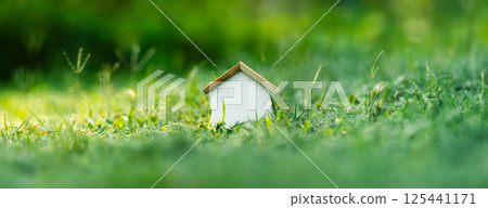 House energy efficiency, energy efficient rating class concept, eco home renovation save cost 125441171