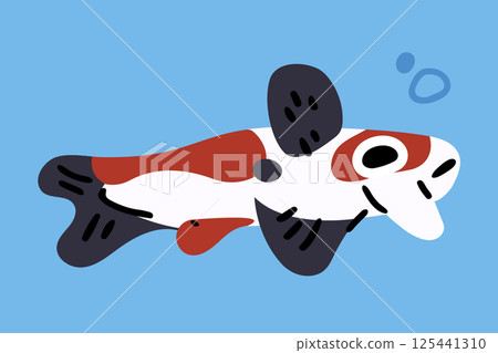 Cartoon Koi Fish Vector Illustration 125441310
