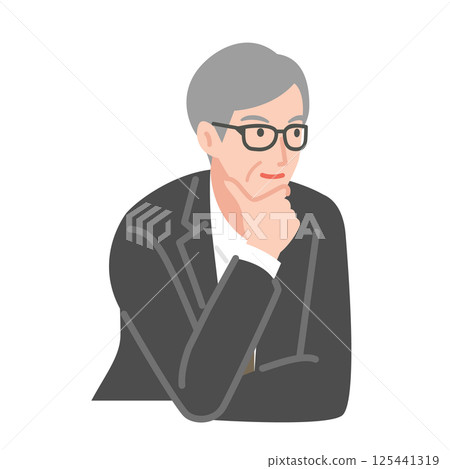 Senior man who thinks 125441319