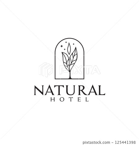 Forest tree lodge hotel logo design Forest tree lodge hotel logo design 125441398