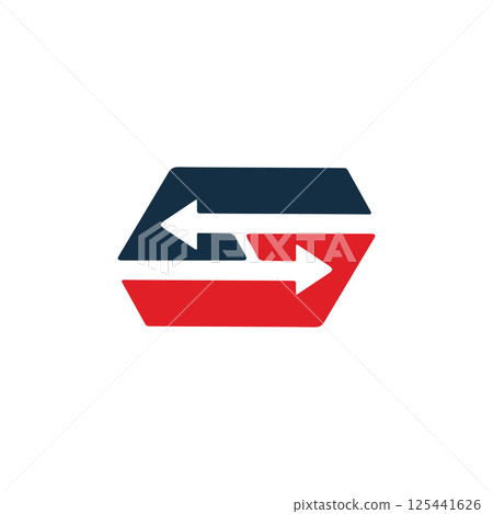 S letter delivery logistic logo design 125441626