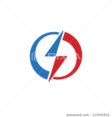 Electric lightning flash logo design Electric lightning flash logo design 125441658