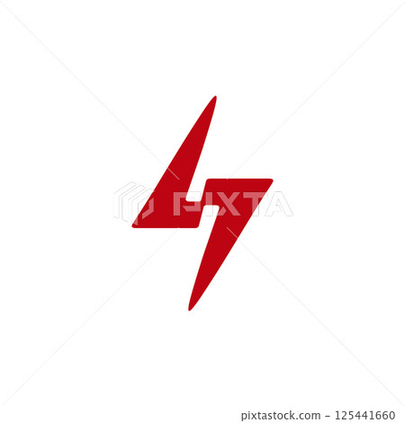 Electric lightning flash logo design 125441660