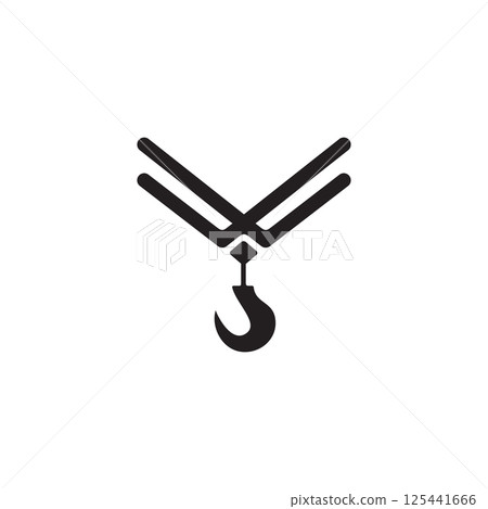 Crane construction industrial logo design 125441666