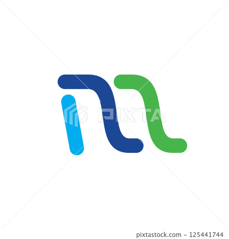 M letter initial vector logo design 125441744