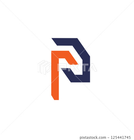 P letter initial vector logo design 125441745