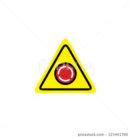 Stop control system button logo design Stop control system button logo design 125441760