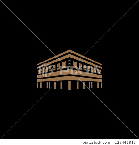 Tenant shop building logo design 125441815