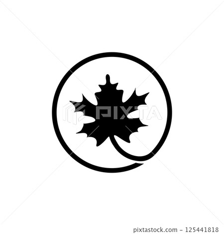 Maple leaf nature logo design 125441818