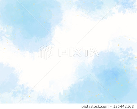 淺藍色水彩紋理 125442168
